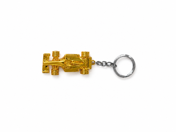 Gold Metal racing Car Keychain