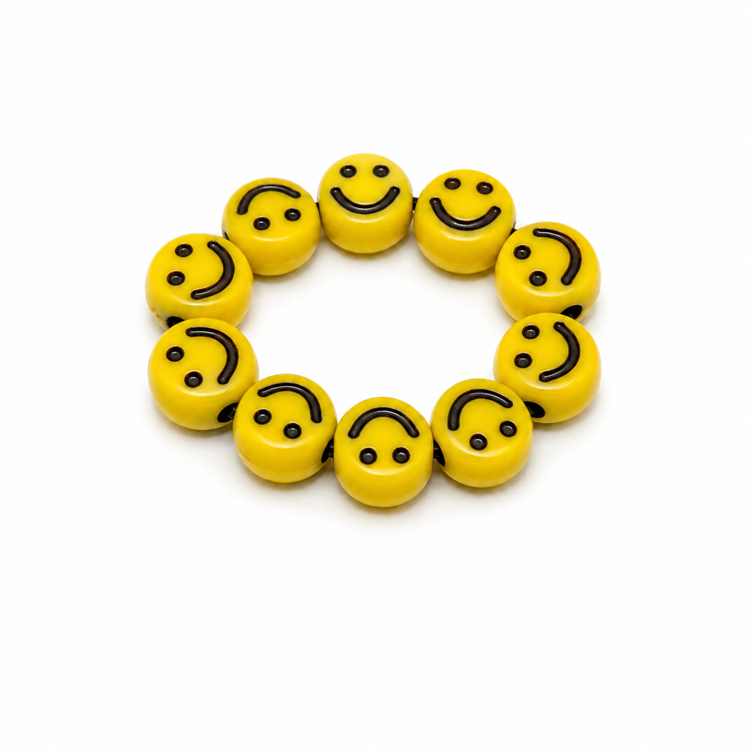 Happy Face Beaded Ring