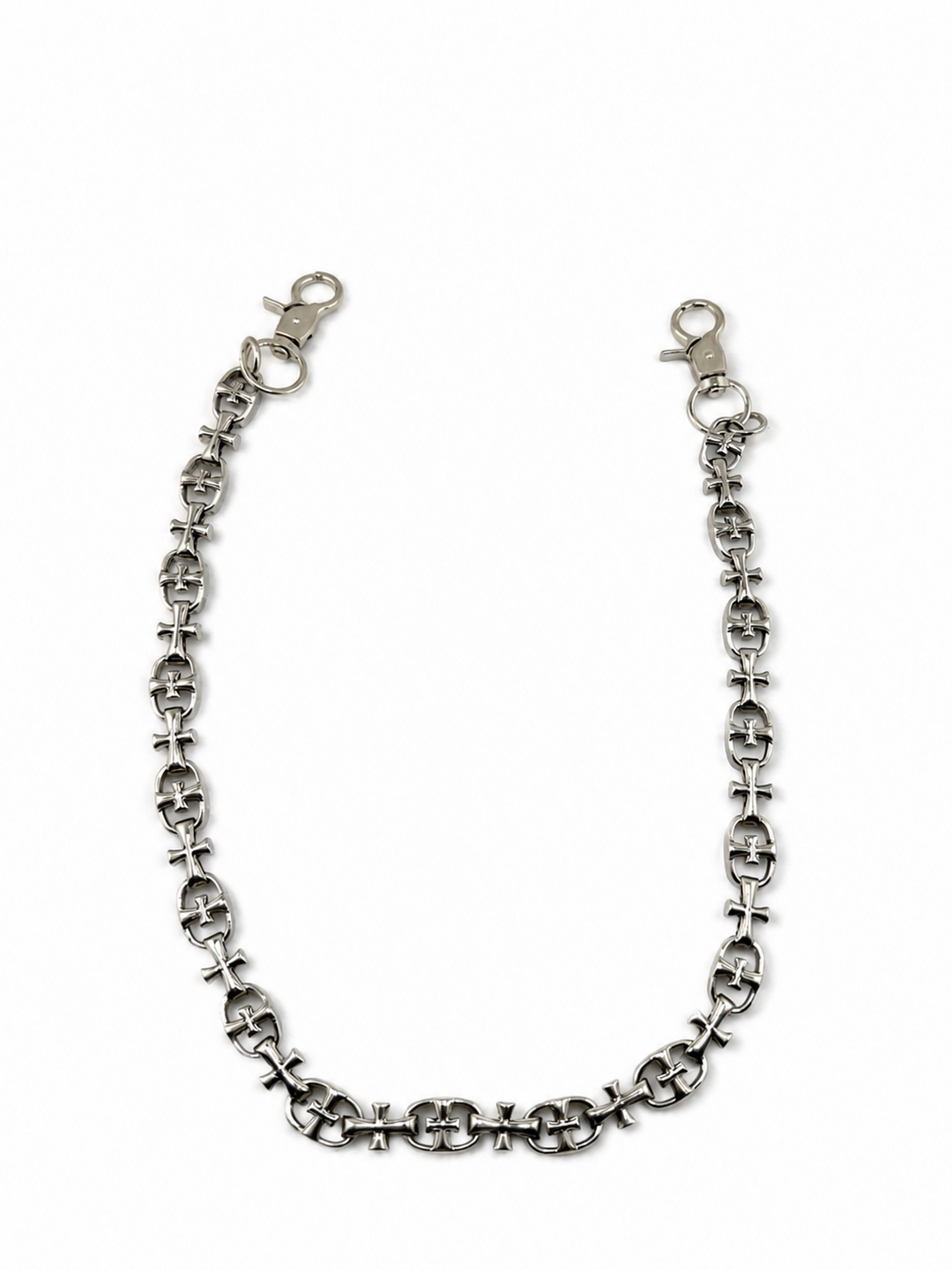 Silver Cross Link Belt Chain