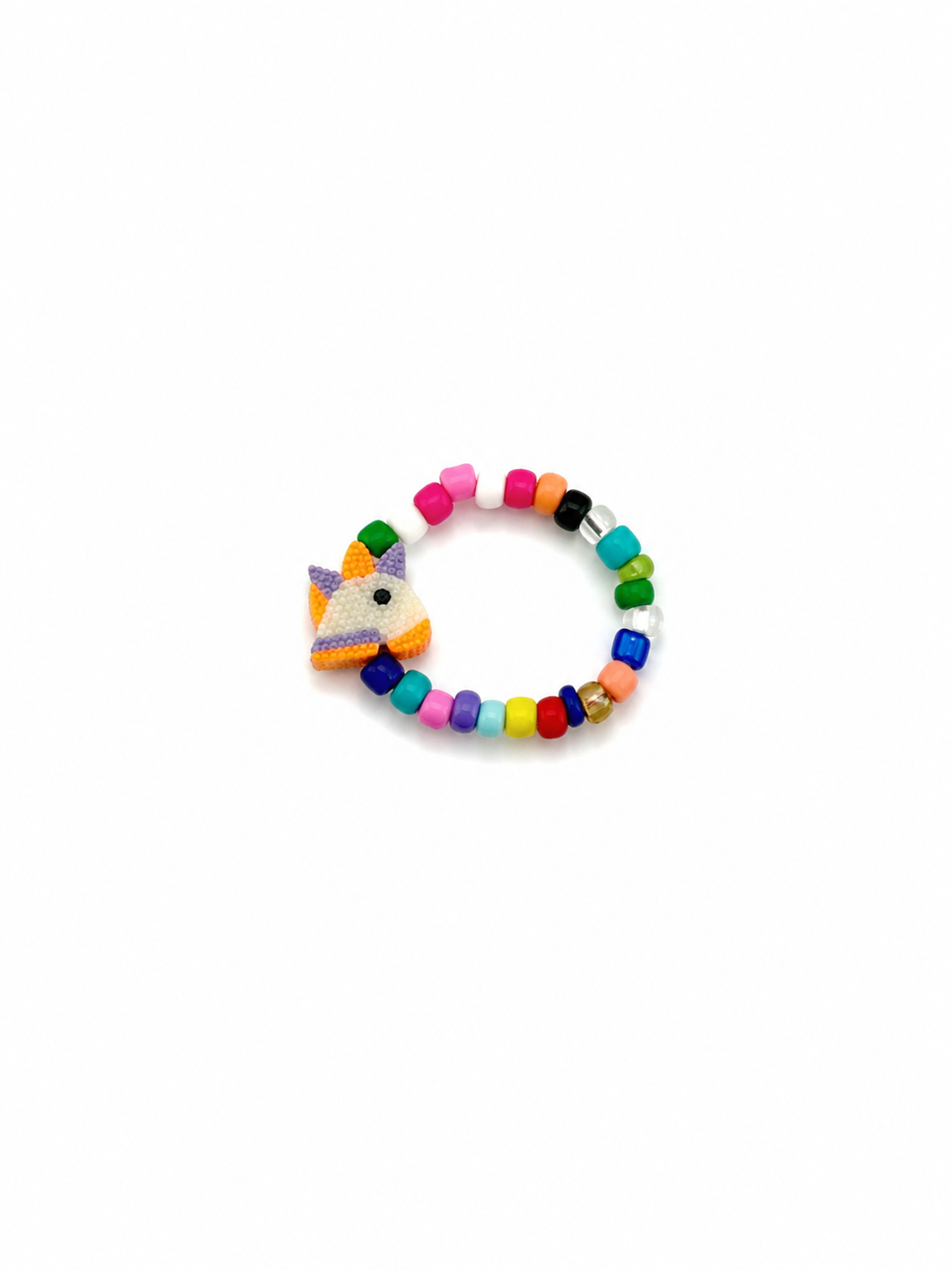 Multicolor Unicorn Beaded Ring