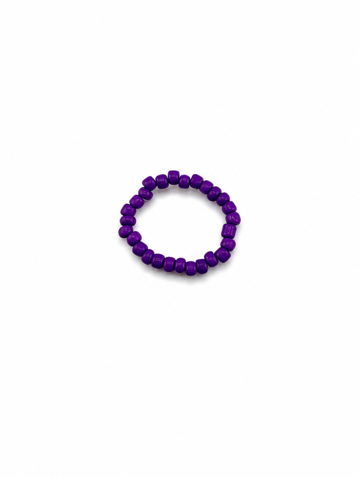Purple Beaded Ring