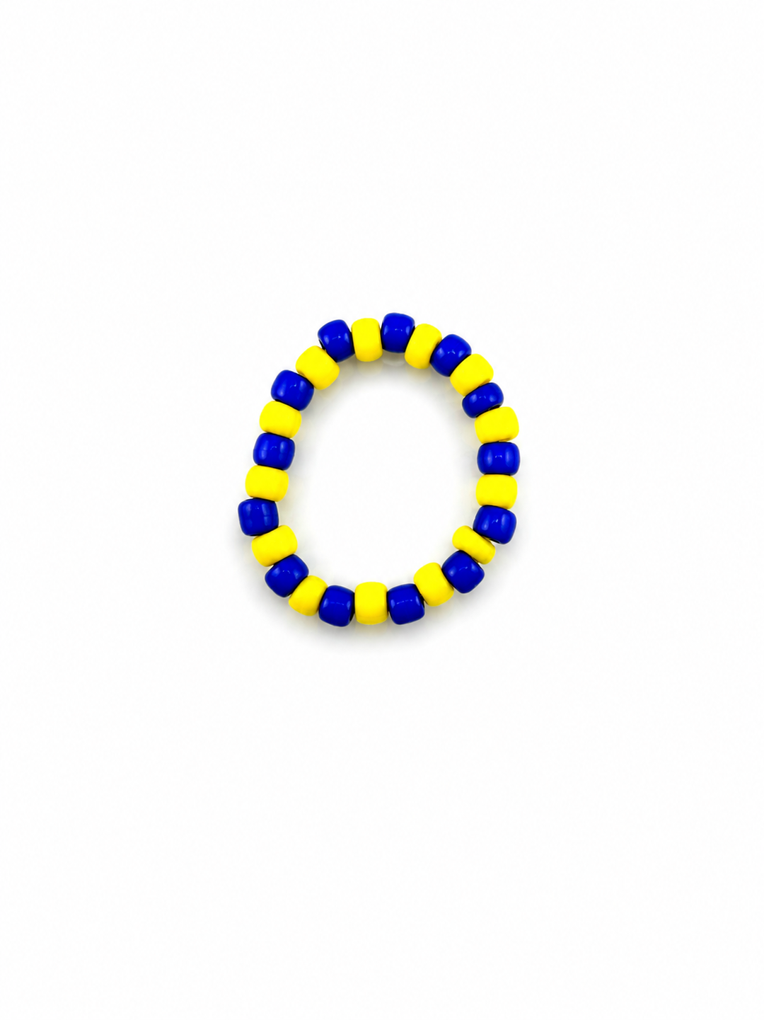 Blue &amp; Yellow Beaded Ring