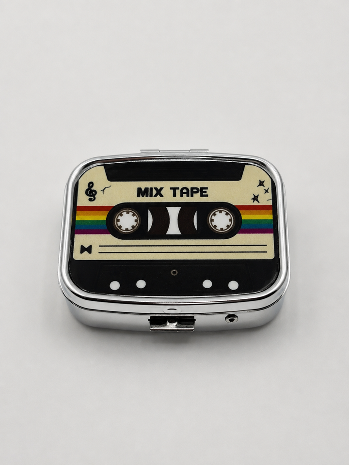 Mix Tape Mirrored Pill Case