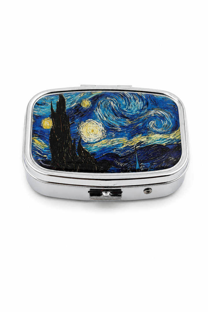 Starry Night Mirrored Pill Case
