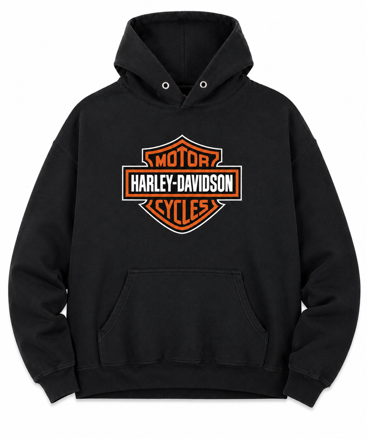 Vintage Harley-Davidson Motor Cycles Logo Pullover Hoodie