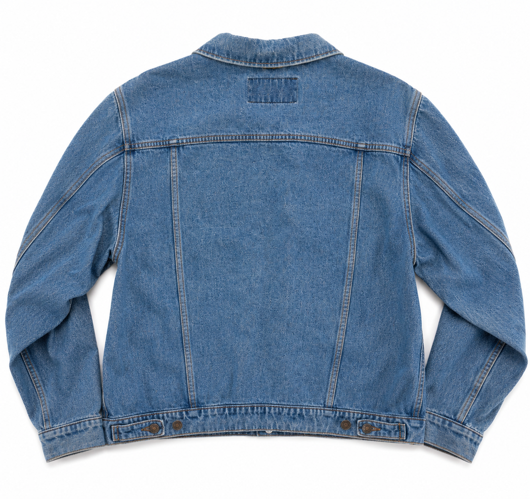 Vintage Wrangler Medium-Wash Denim Trucker Jacket