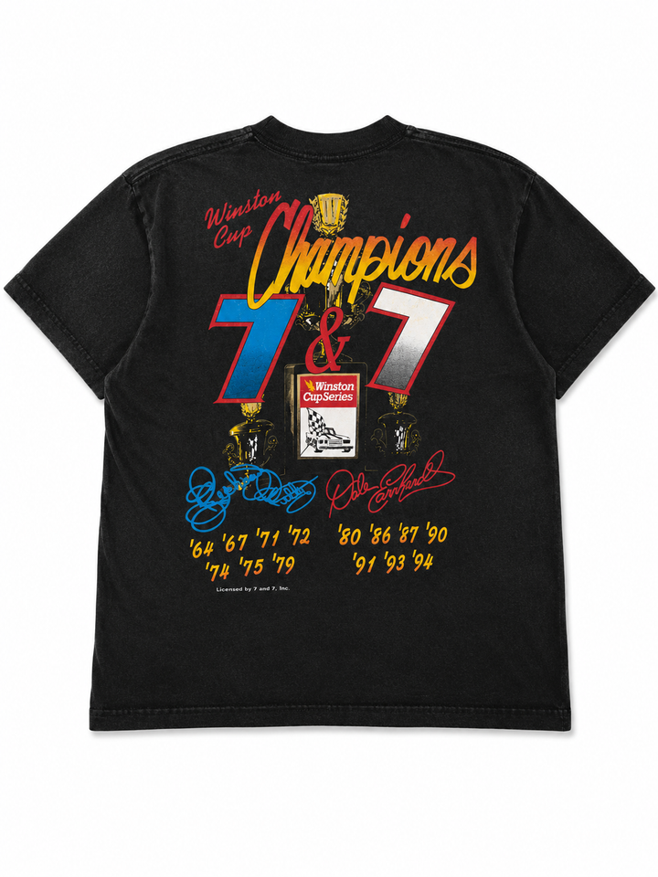 Vintage 7 &amp; 7 Winston Cup Champions NASCAR Graphic T-Shirt