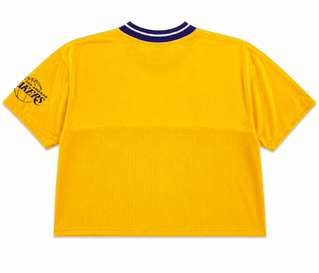 Los Angeles Lakers Mesh Crop Jersey Top