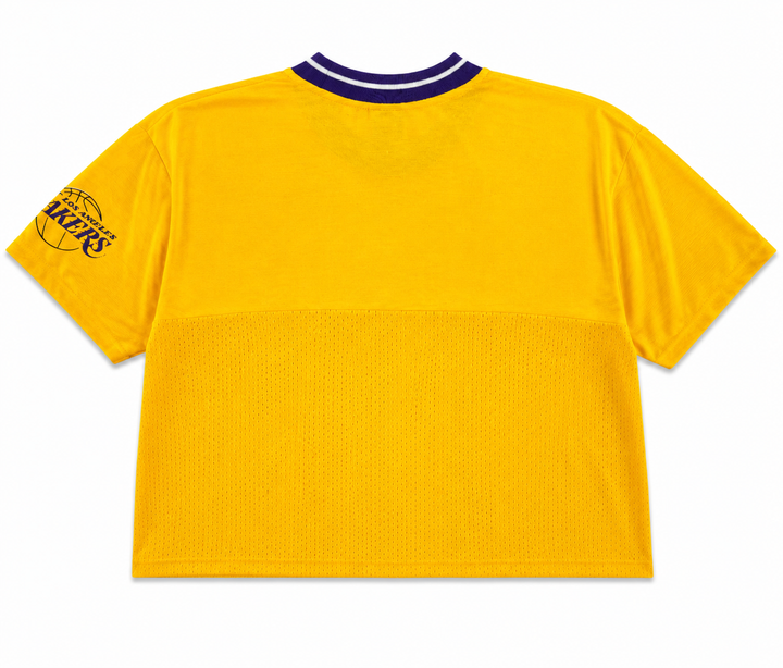 Los Angeles Lakers Mesh Crop Jersey Top