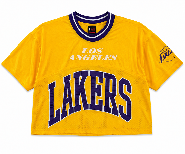 Los Angeles Lakers Mesh Crop Jersey Top