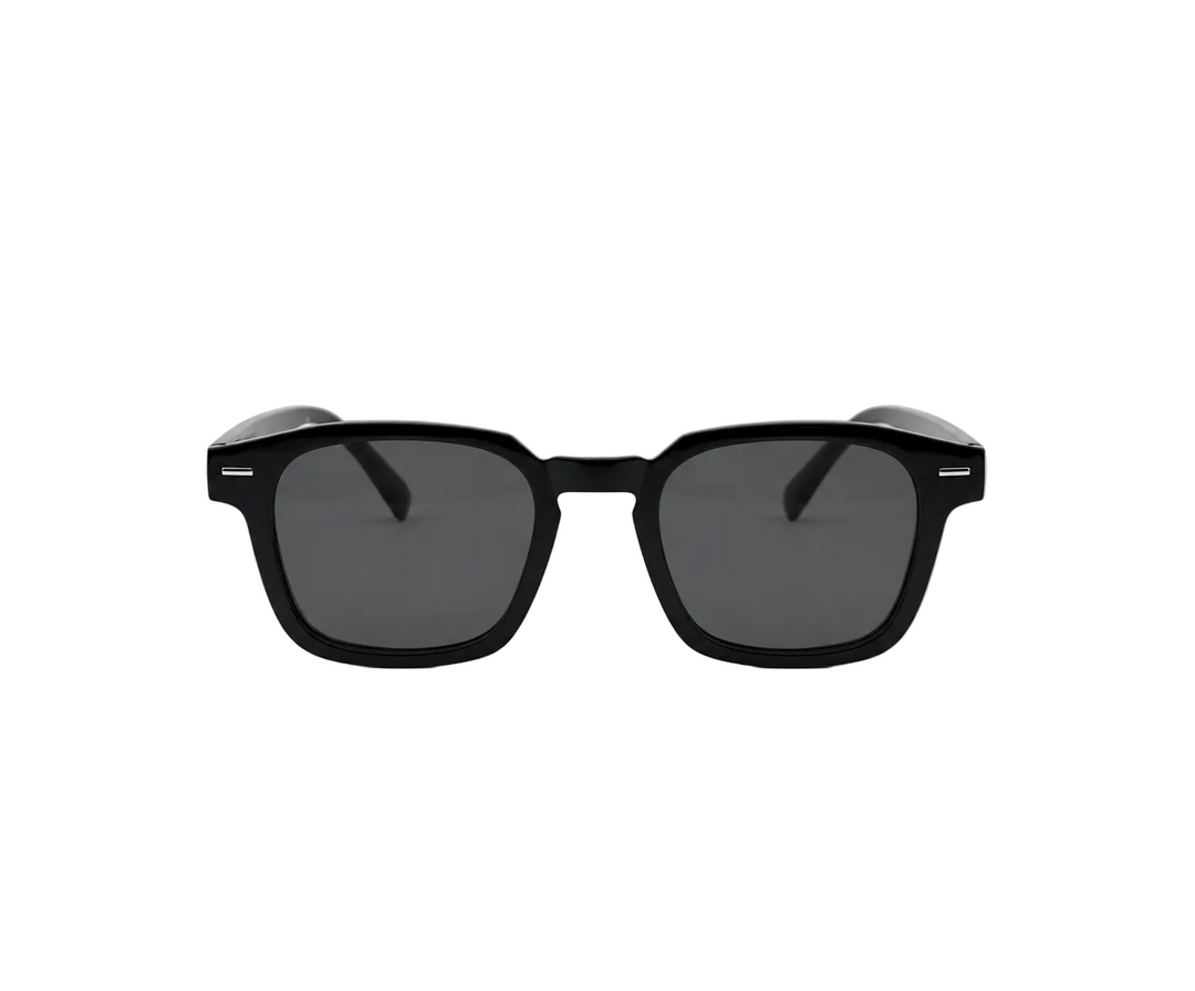 Midnight Black Square Sunglasses