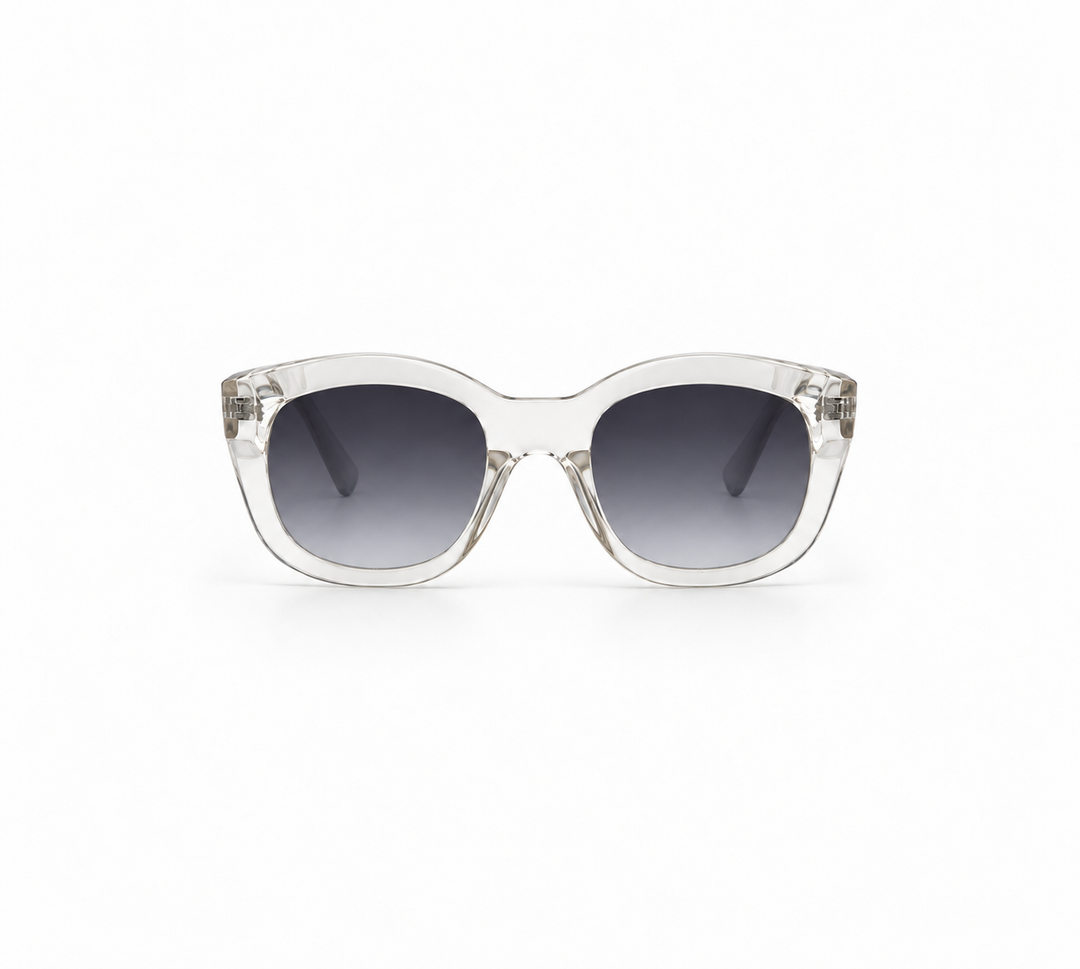 Le Specs Clear Oversized Square Sunglasses