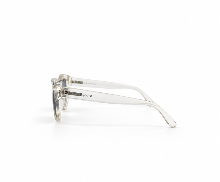 Le Specs Clear Oversized Square Sunglasses