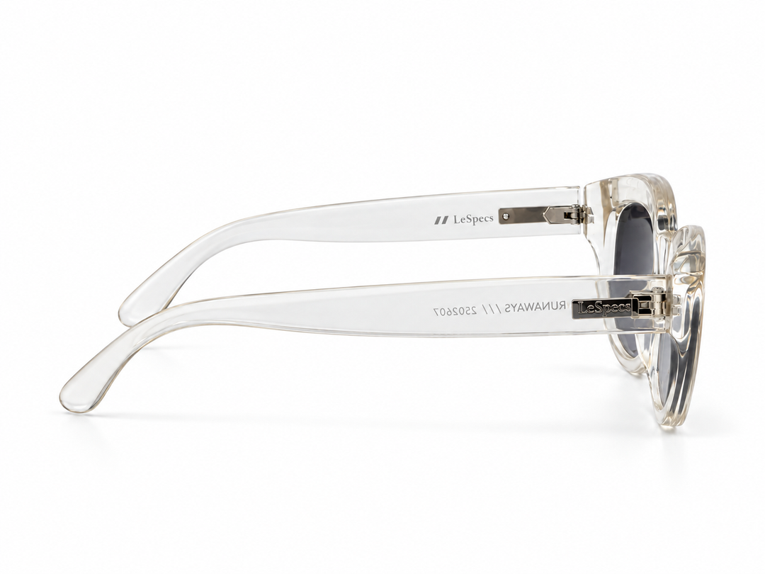 Le Specs Clear Oversized Square Sunglasses