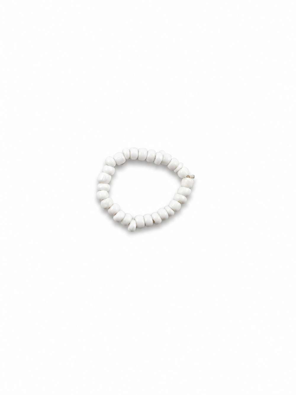 White Seed Bead Ring