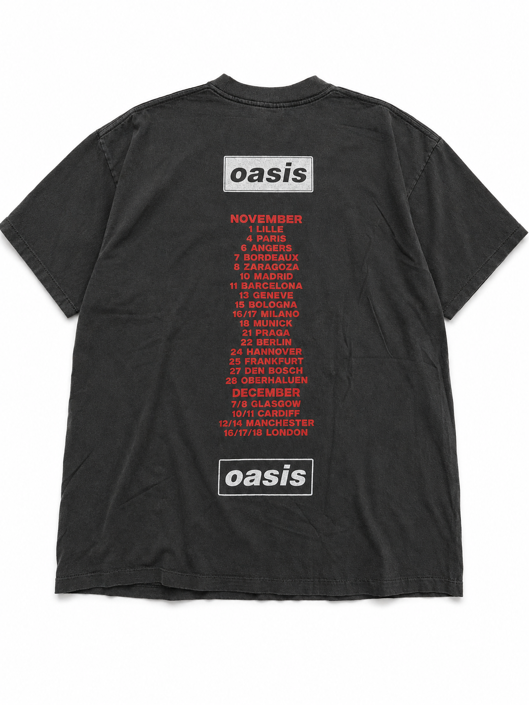 Vintage Oasis World Tour T-Shirt