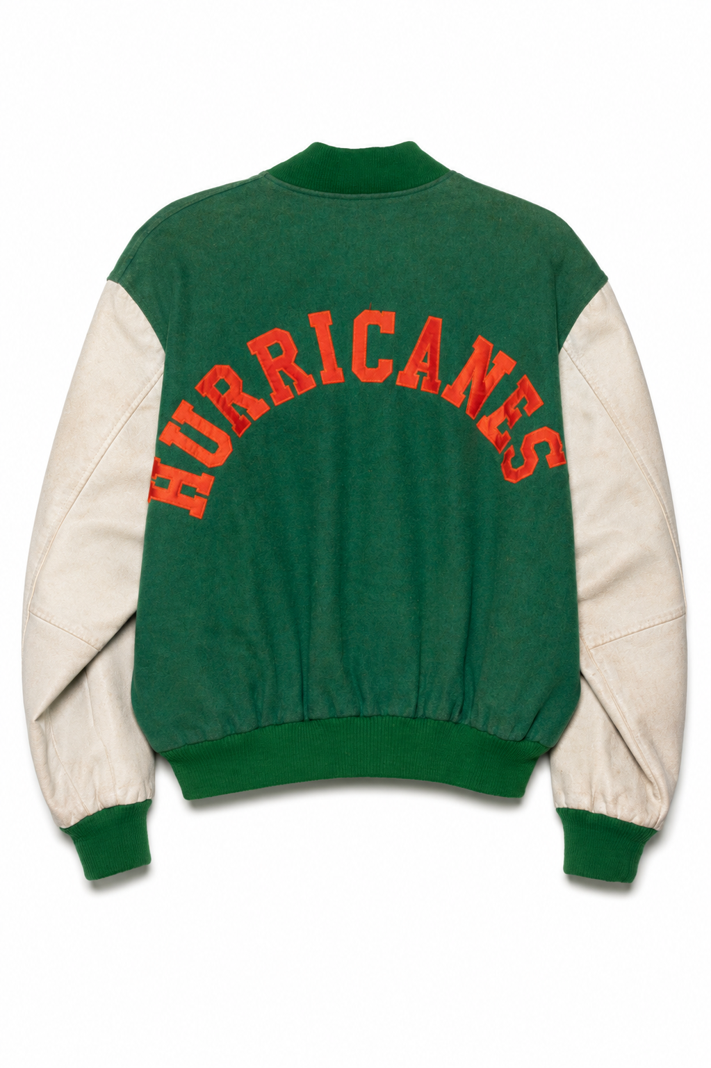 Rare Vintage Miami Hurricanes Wool &amp; Leather Varsity Jacket