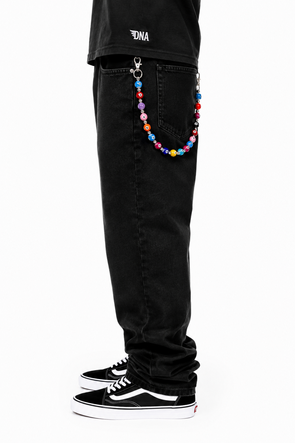 Assorted Color Cross Pool Ball Belt Chain