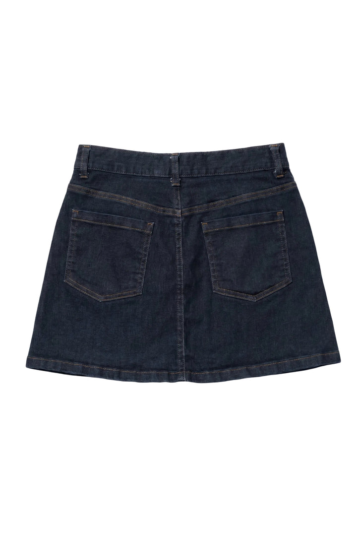 Dark Wash Denim Mini Skirt