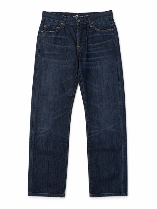 Dark Wash 7 For All Mankind Button-Fly Denim Jeans