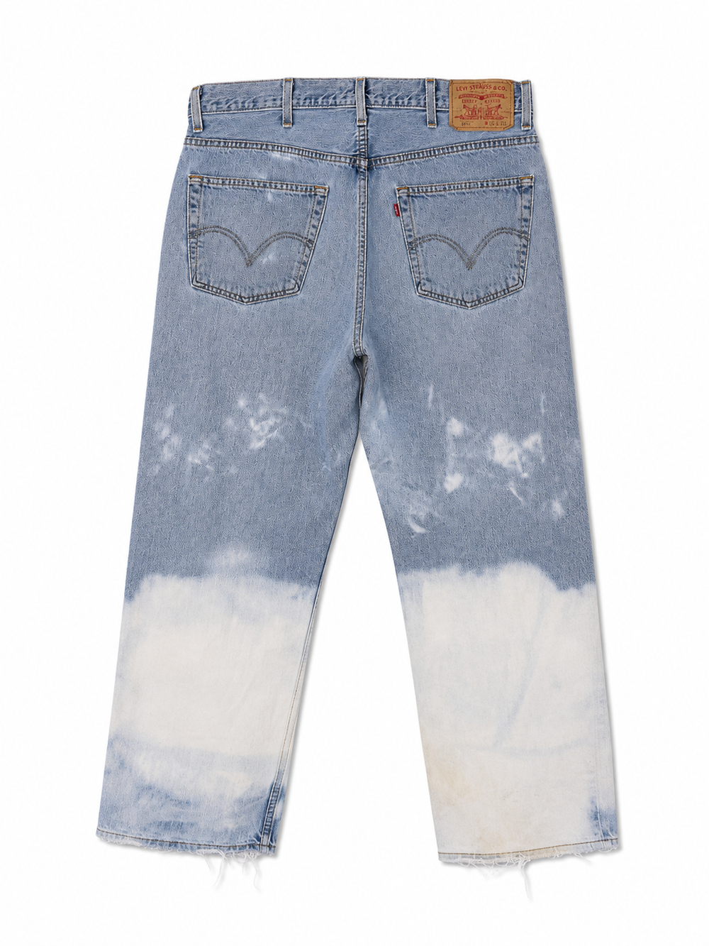 Light Wash Levi's 550 Relaxed Fit Fade-to-White Denim Jeans