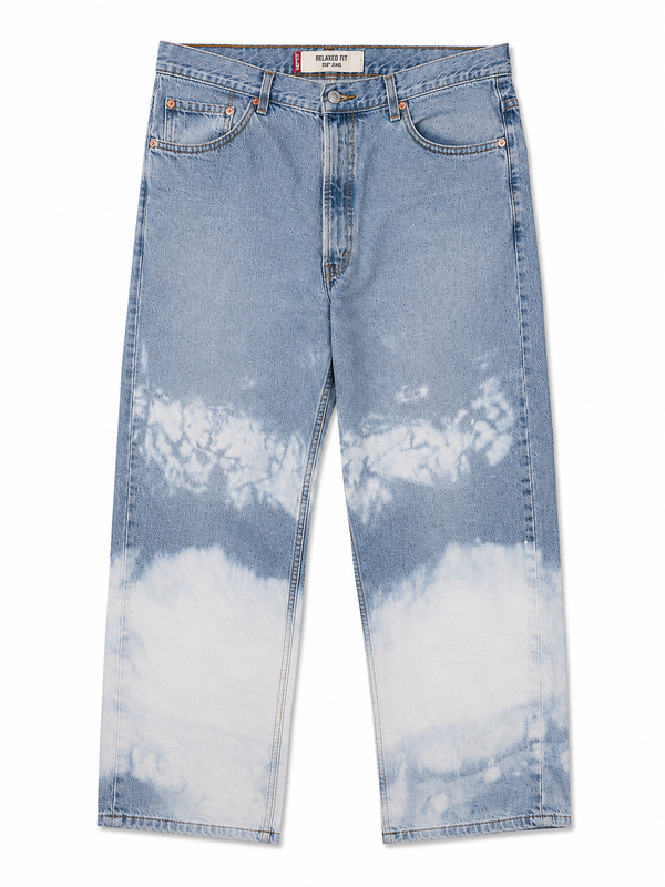 Light Wash Levi's 550 Relaxed Fit Fade-to-White Denim Jeans