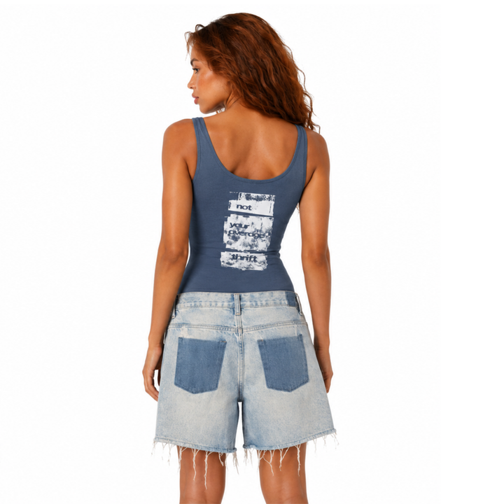 The Femme Bodysuit - Washed Navy