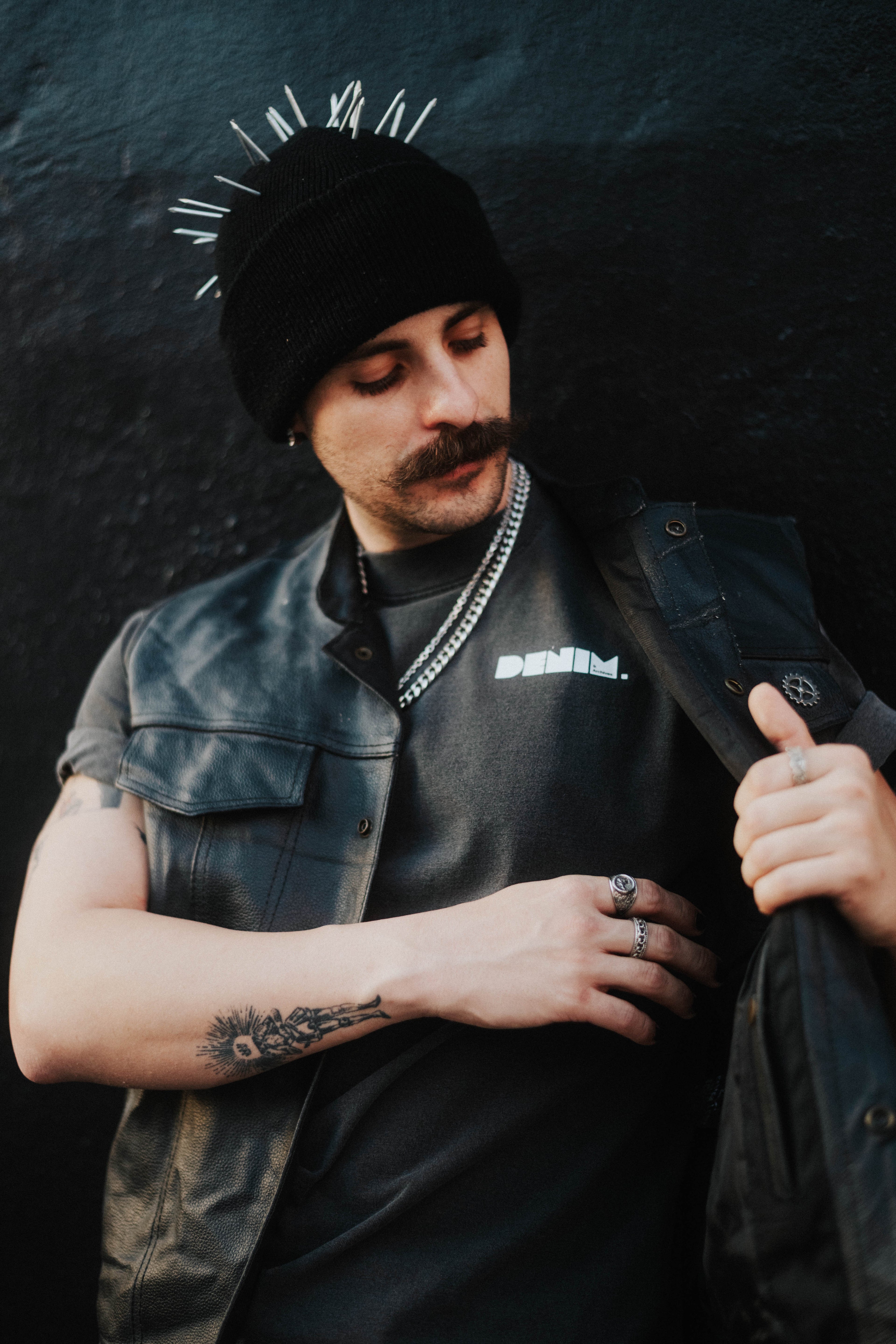 Spiked Punk-Rock Leather Vest