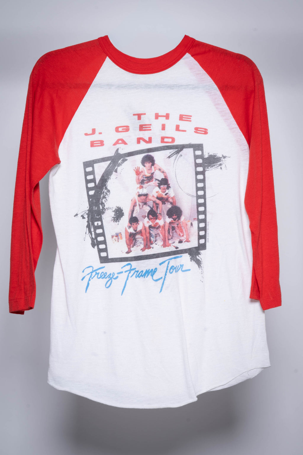 The J. Geils Band Red and White Vintage Tee