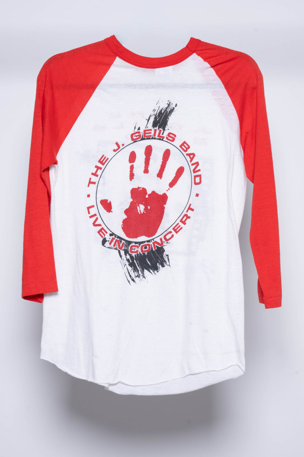 The J. Geils Band Red and White Vintage Tee