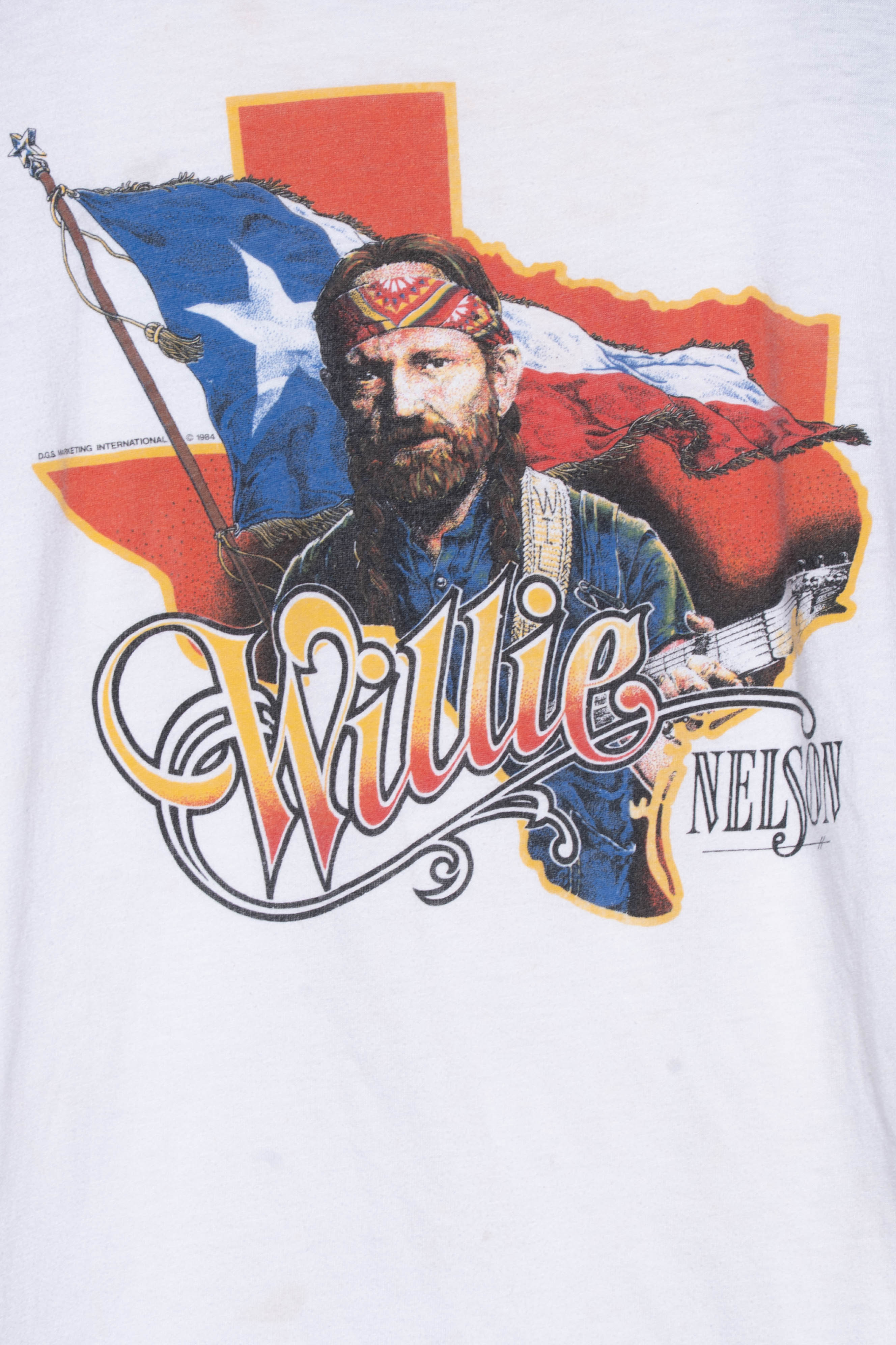 Willie Nelson Black and White Vintage Tee