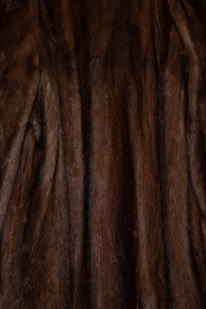 Helene Hall Vintage Luxe Brown Mink Fur Coat