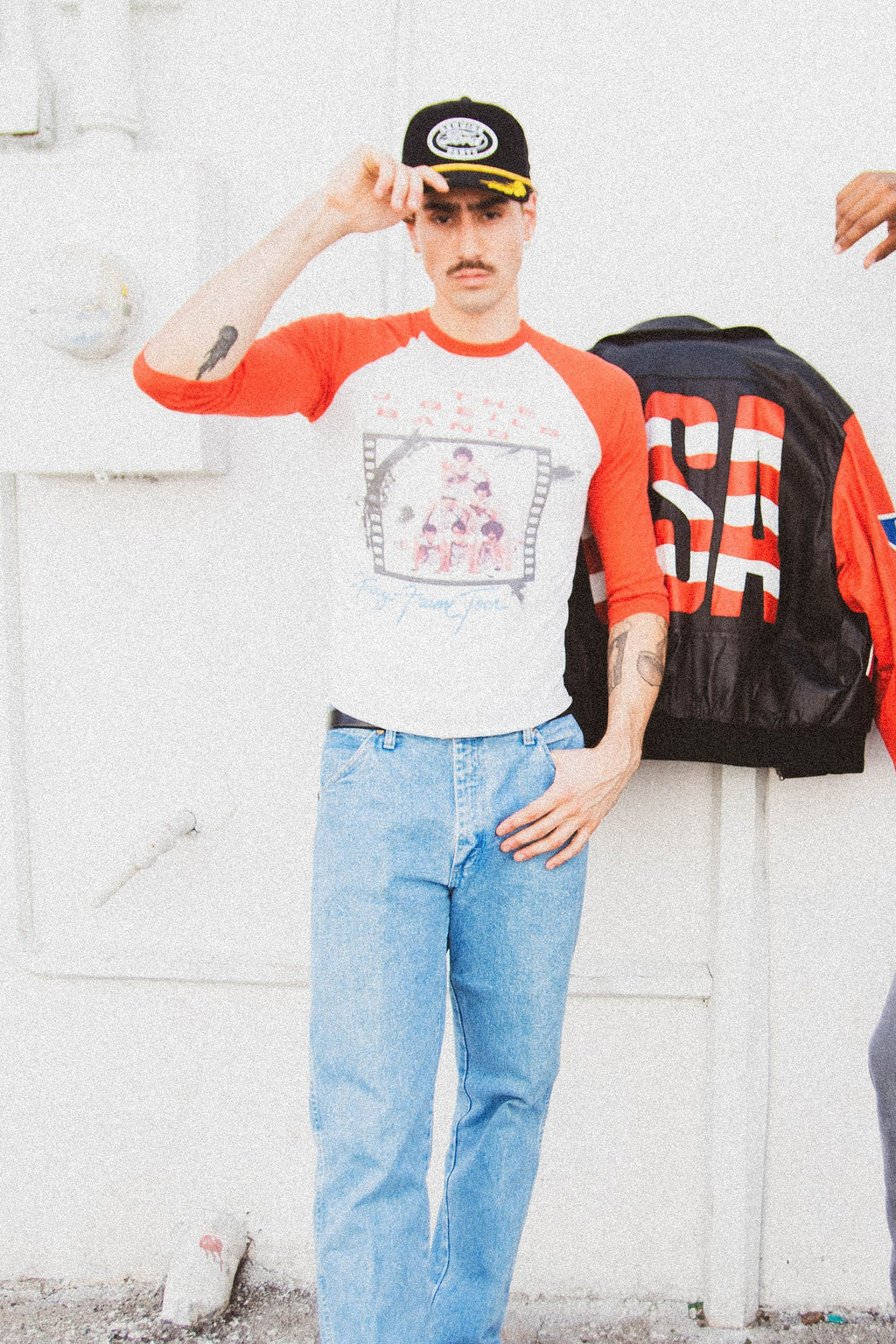 The J. Geils Band Red and White Vintage Tee