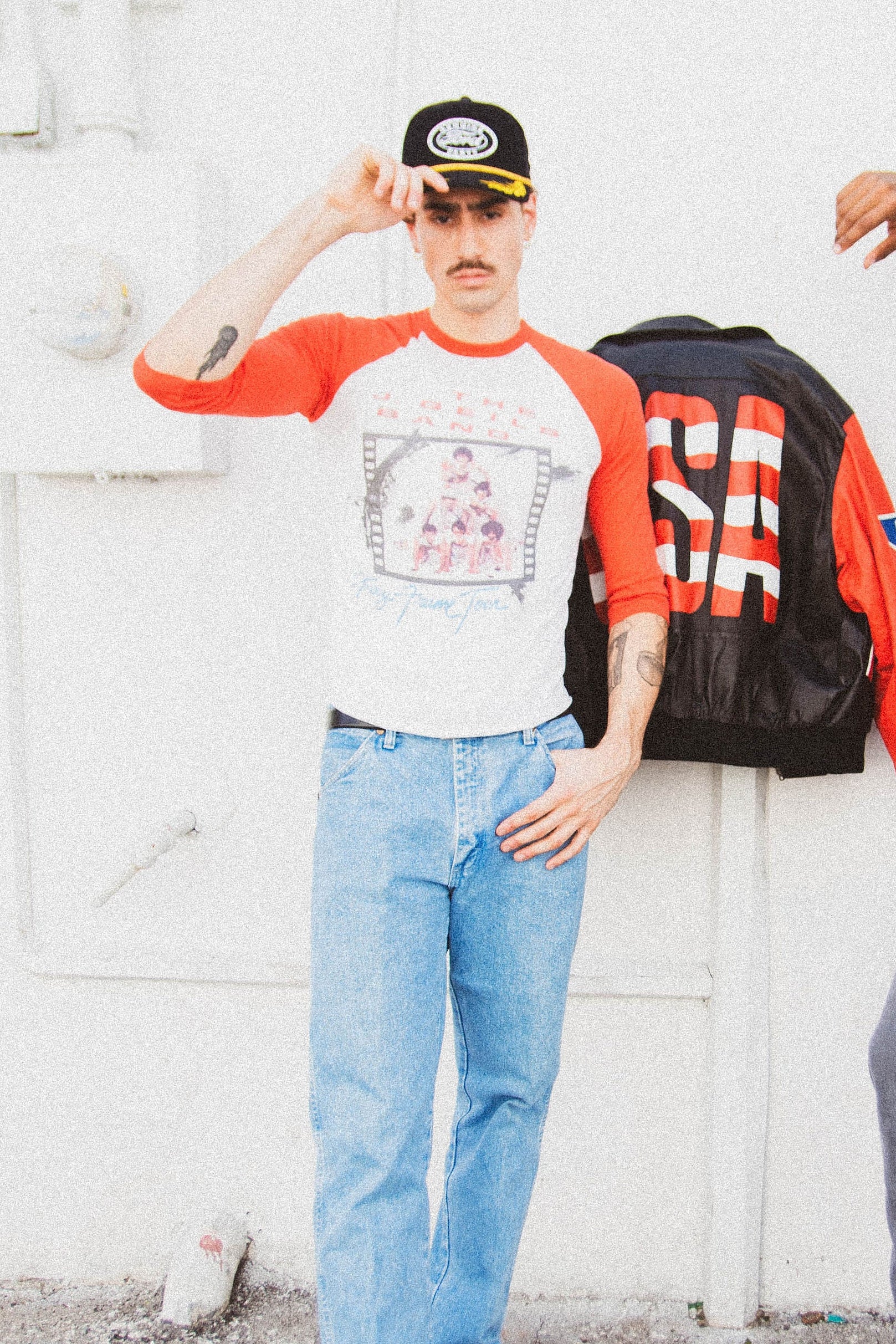 The J. Geils Band Red and White Vintage Tee