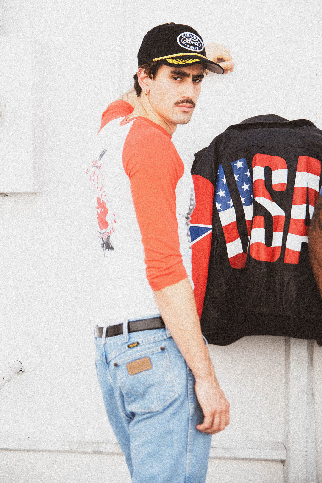 The J. Geils Band Red and White Vintage Tee