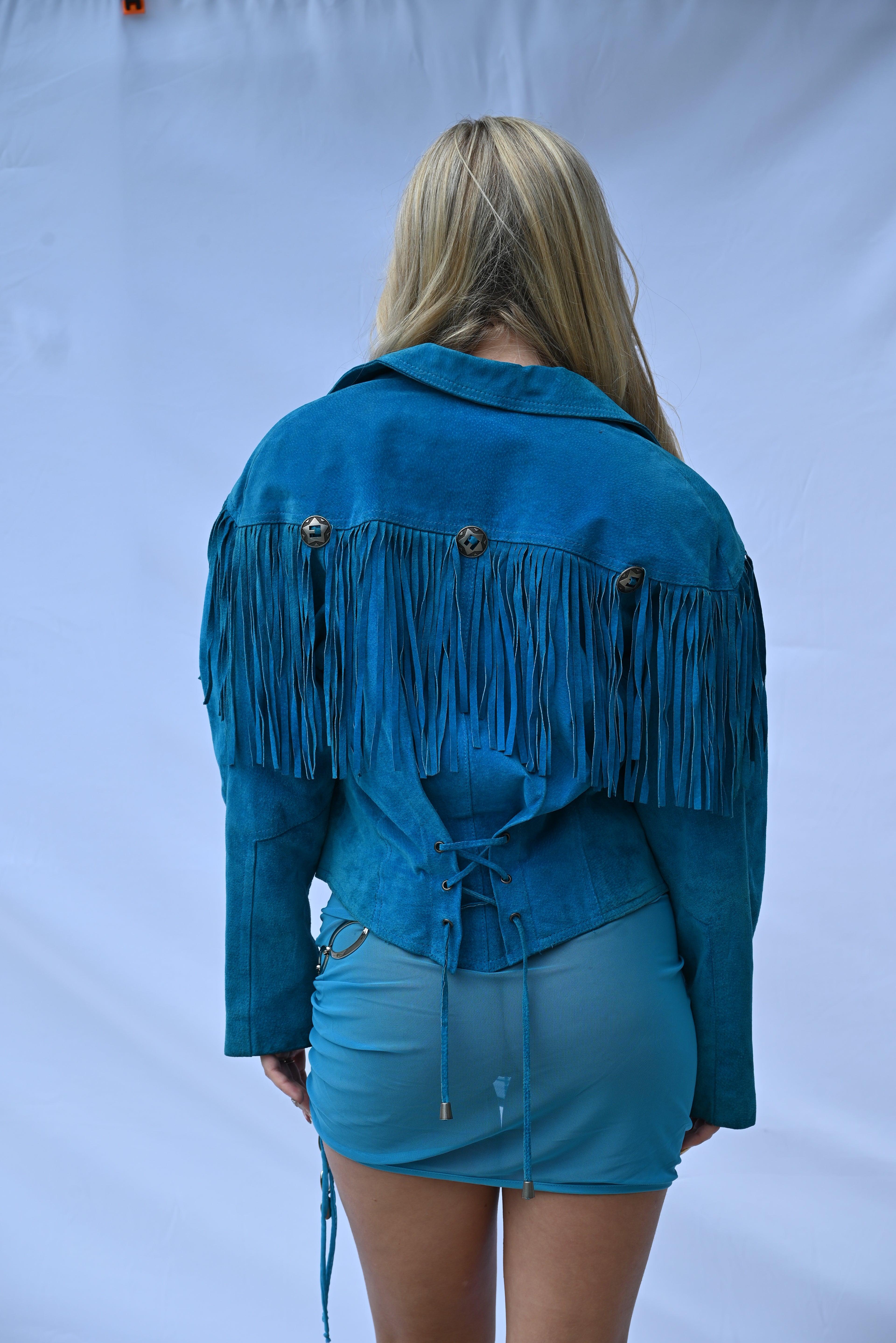 Rock Creek Teal Fringe Jacket