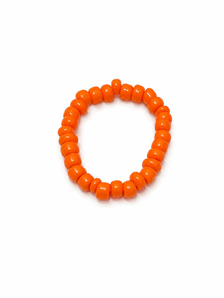 Orange Seed Bead Ring