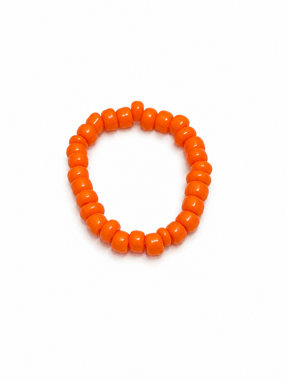 Orange Seed Bead Ring
