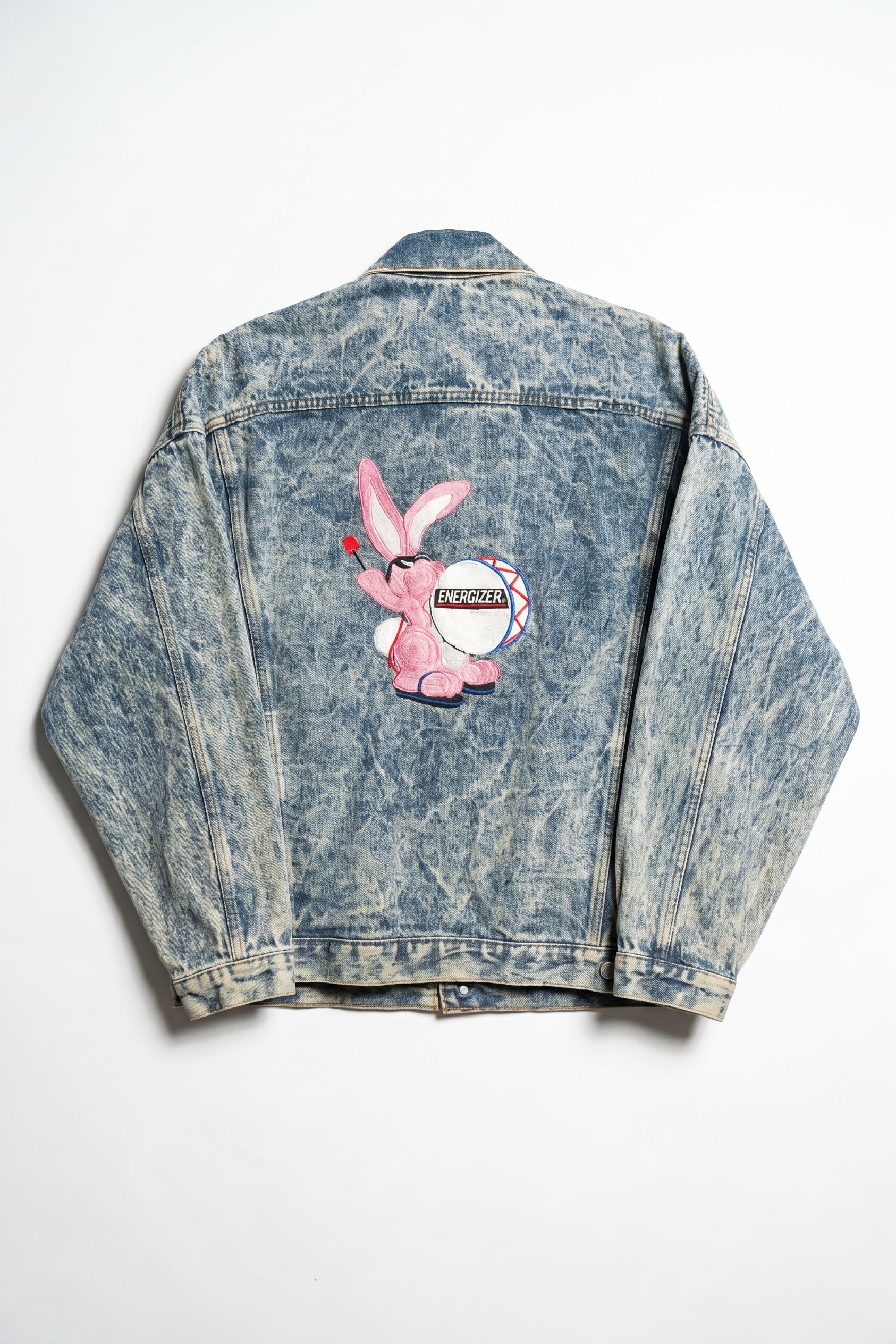 Vintage Energizer Bunny Acid Wash Denim Jacket