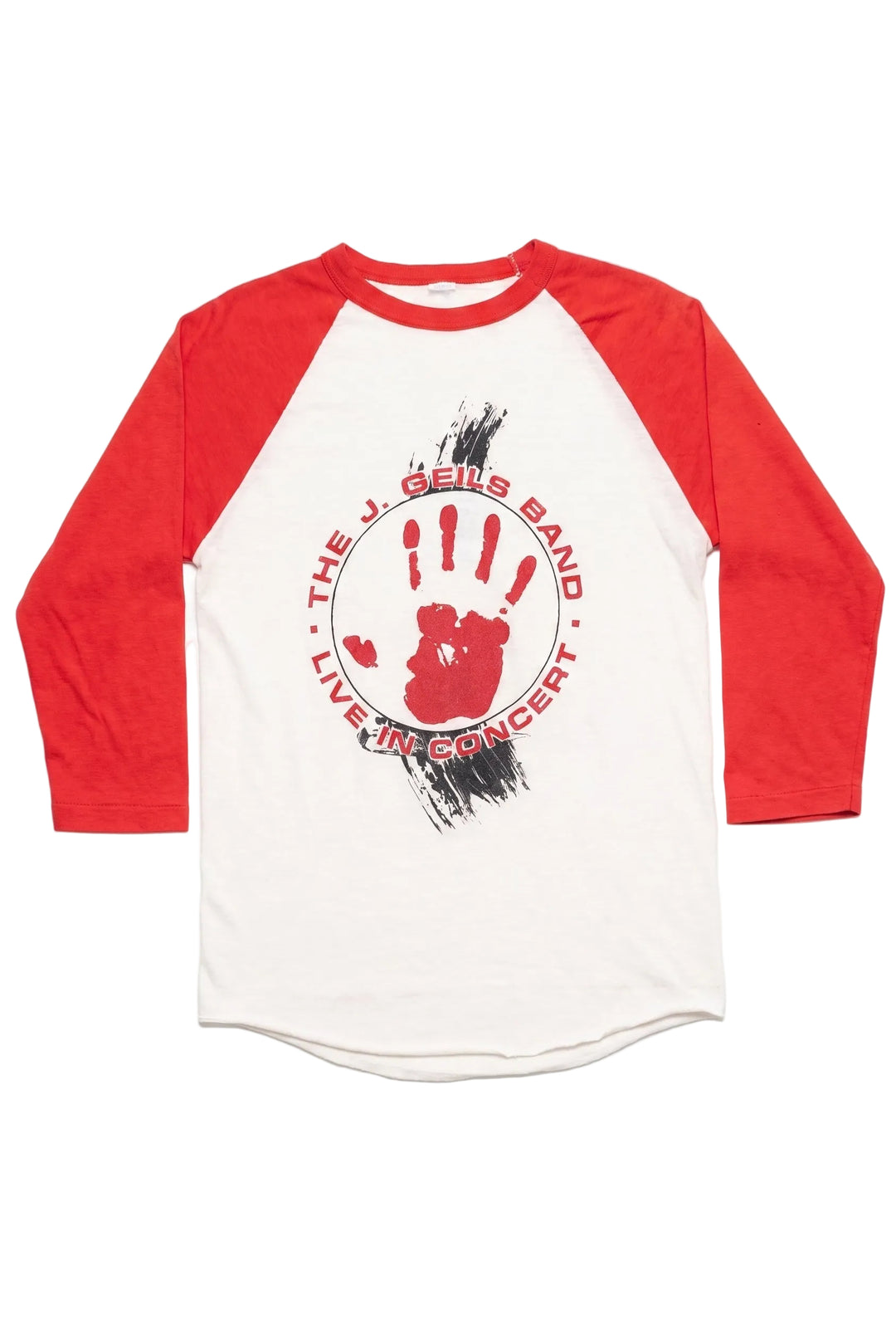 The J. Geils Band Red and White Vintage Tee