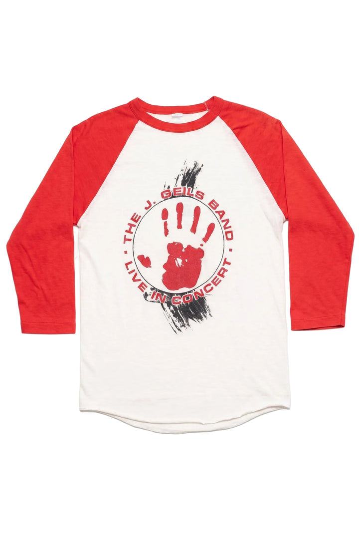 The J. Geils Band Red and White Vintage Tee