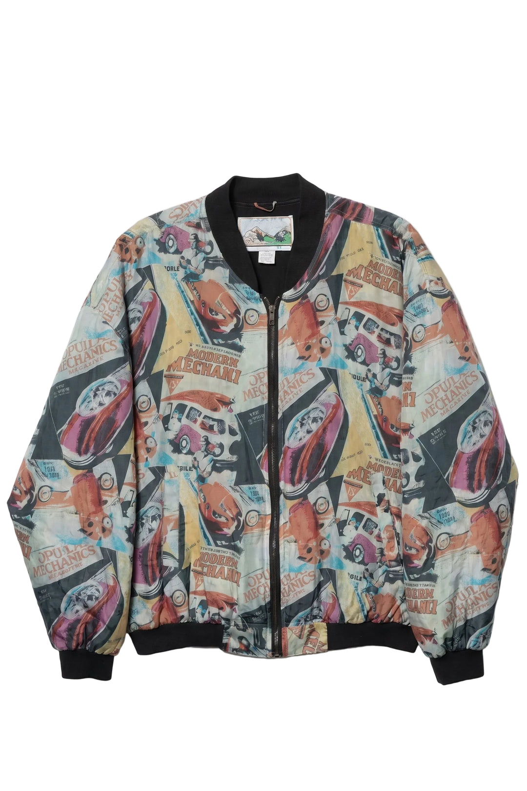 Gordon7 Retro Automotive Collage Bomber Jacket