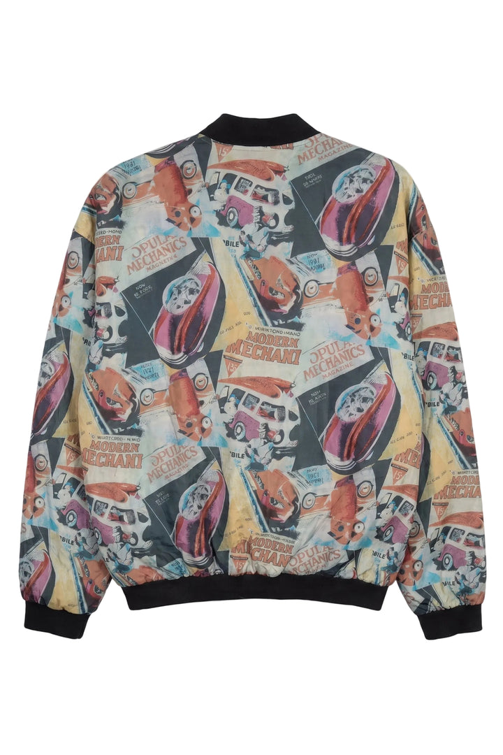 Gordon7 Retro Automotive Collage Bomber Jacket