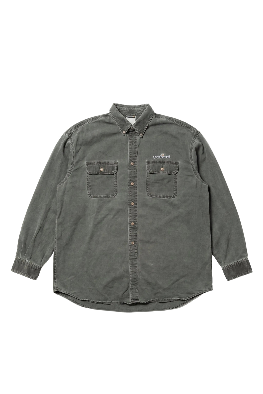 Carhartt Green Denim Long Sleeve Button Up