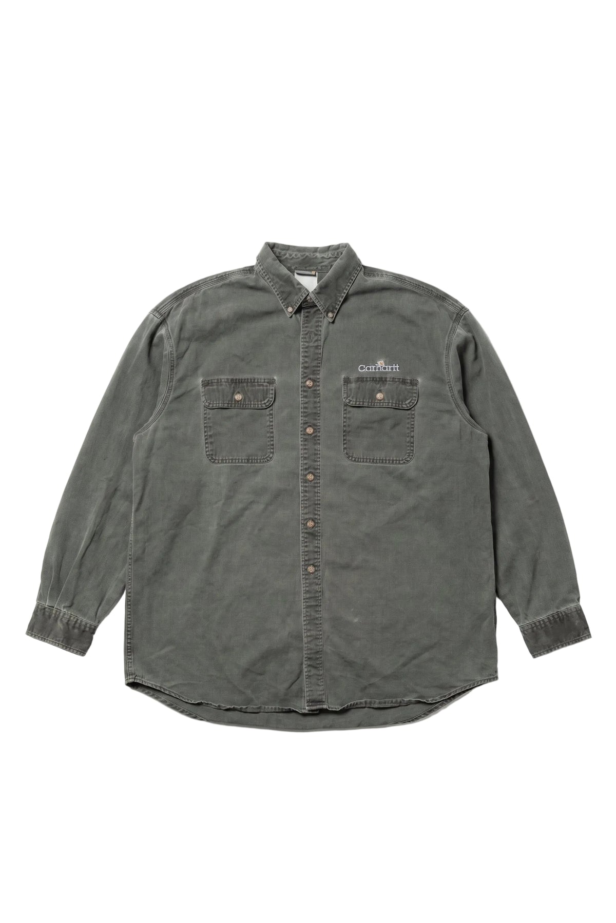 Carhartt Green Denim Long Sleeve Button Up