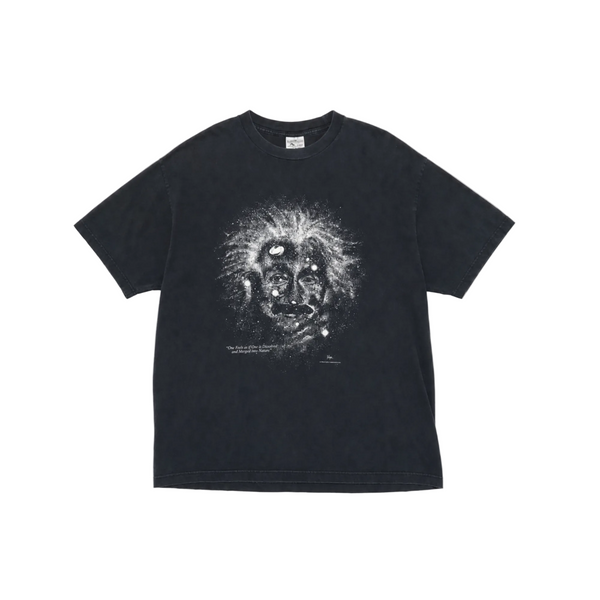 Black Albert Einstein 'Galaxies' Graphic T-Shirt