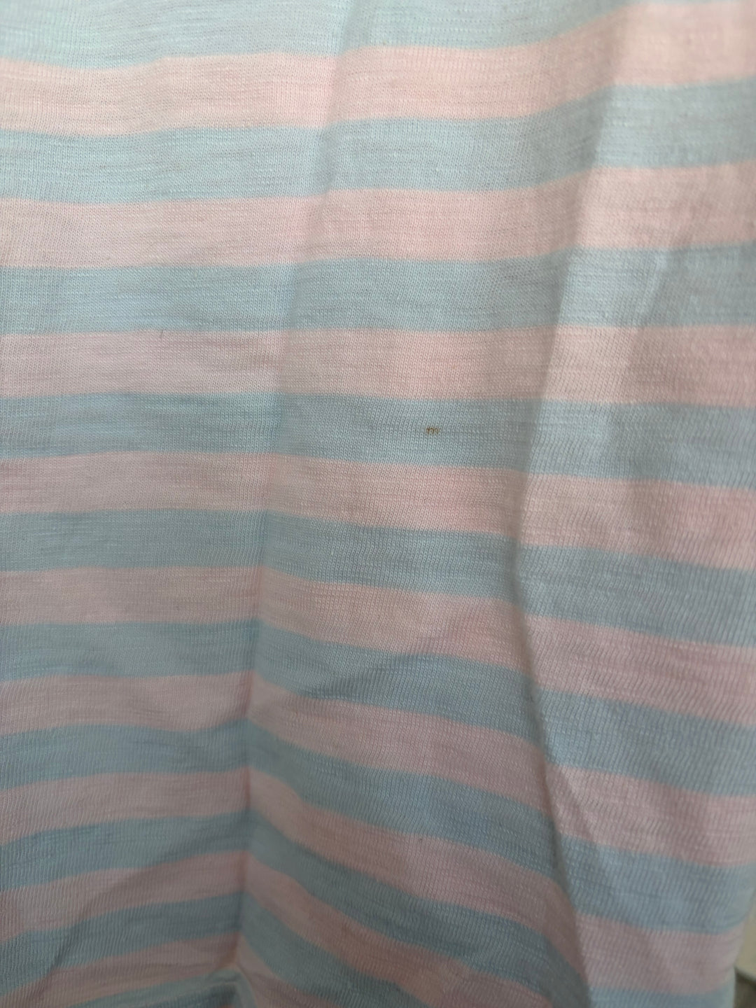 Guess Jeans Pastel Pink Striped Cropped Tee