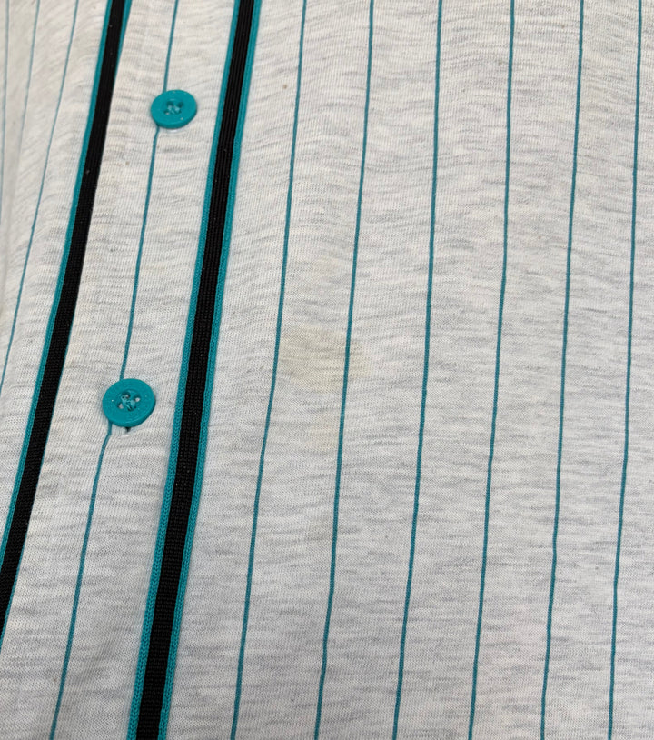 Vintage Florida Marlins MLB Grey Pinstripe Baseball Jersey