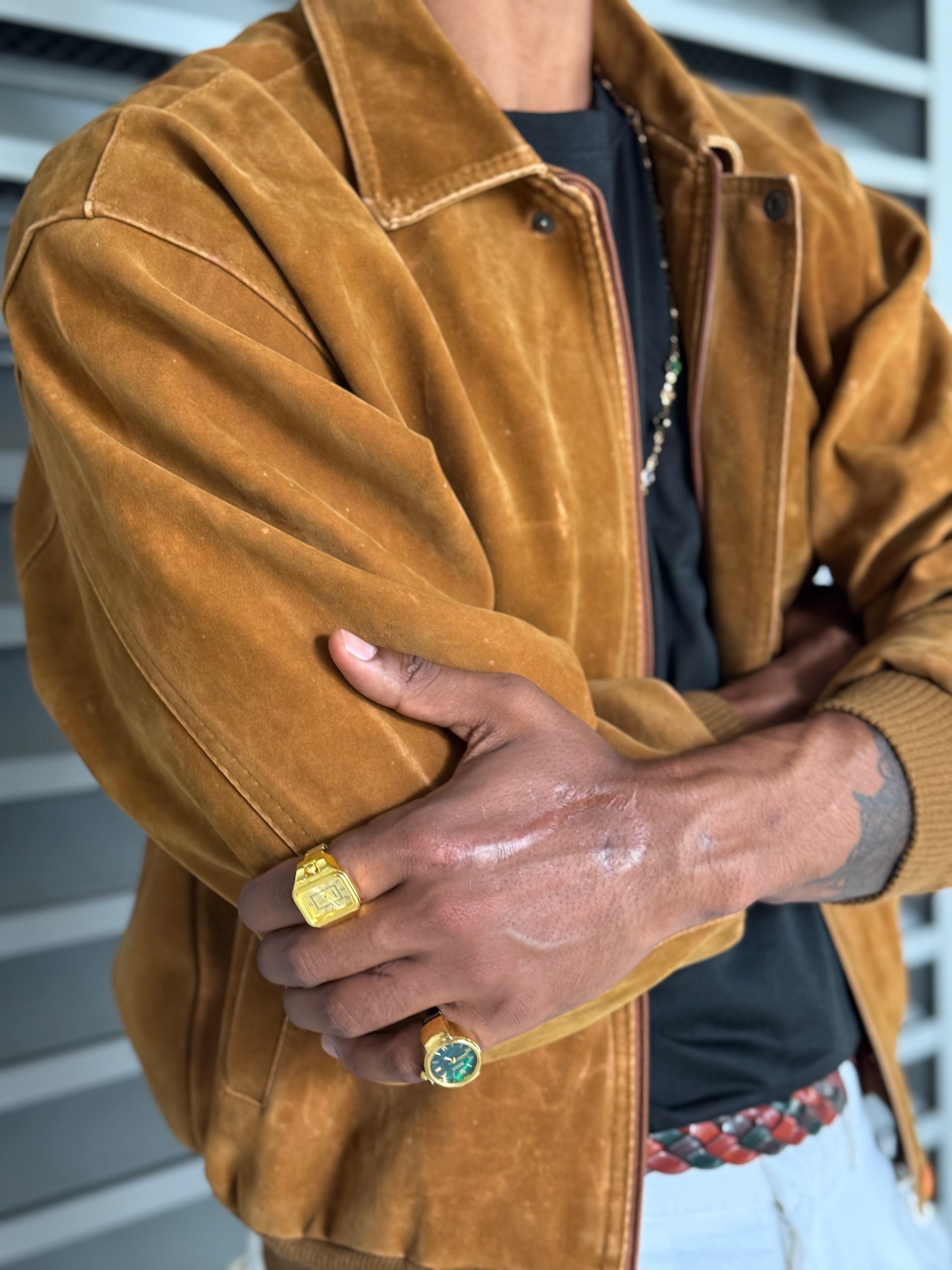 Brown Suede Mens Jacket