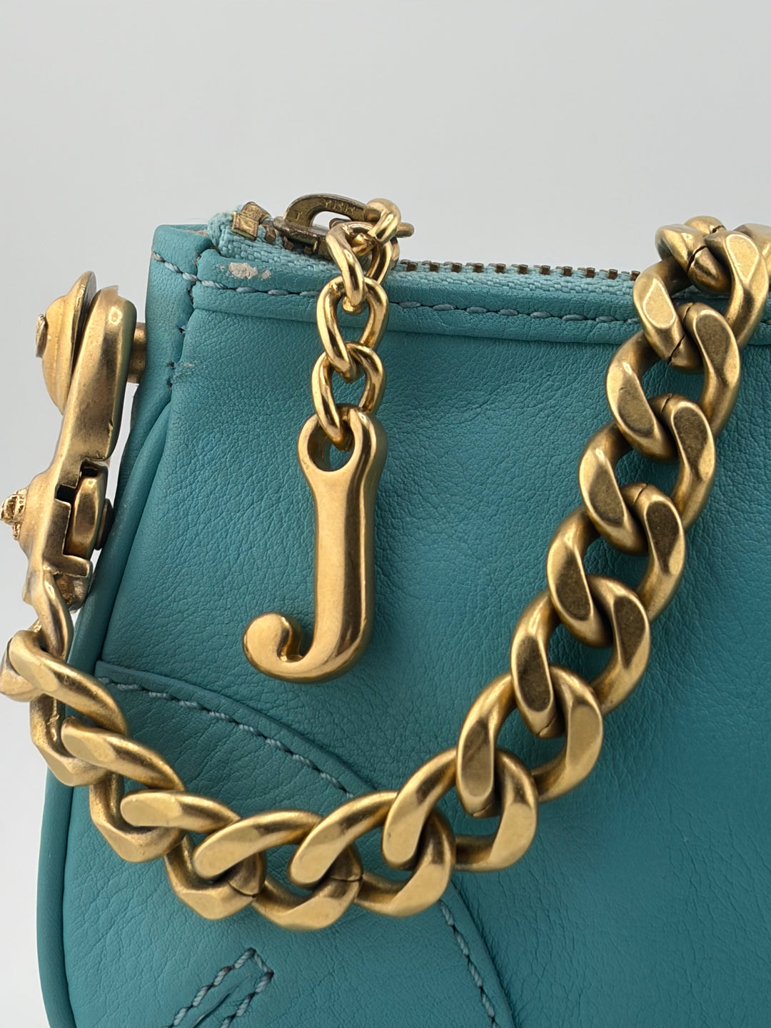 Teal &amp; Gold Juicy Couture Leather Purse